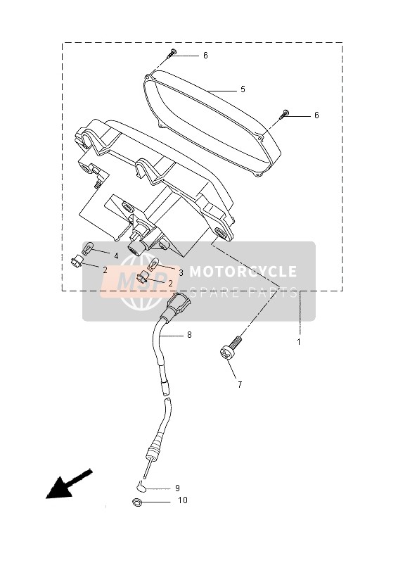 Yamaha CW50E 2013 Meter for a 2013 Yamaha CW50E